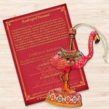 The Holiday Aisle® Carousel Flamingo Holiday Shaped Wood Ornament Wood in Brown/Pink | 5.5 H x 5 W x 0.5 D in | Wayfair