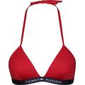 Tommy Hilfiger Women's Triangle Fixed Bikini Top, Red (Tango Red 611), L