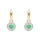 Ivy Gems Women's 9ct Yellow Gold Emerald and Diamond Drop Earrings