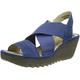 Fly London Women's Yaji888fly Open Toe Sandals, Blue Blue 006, 8 UK