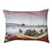 Tucker Murphy Pet™ Burkart Sunset Across The Ryogoku Bridge Pillow/Classic Polyester in Brown | 9.5 H x 29.5 W in | Wayfair