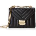 MICHAEL KORS Womens Whitney Small Shoulder Bag Handtasche, Schwarz (Black), 7,6x13,9x19,6 cm (B x H x T)