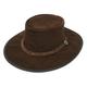 Barmah Squashy Chocolate Suede Australian Leather Bush Hat 1025 (XX Large - 62cm)