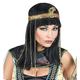 Widmann 02089 - Perücke ägyptische Königin, schwarz, mit Perlenstirnband und Schlange, Karneval, Mottoparty