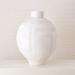 Global Views Chaco Lidded Jar-Matte White Ceramic in Blue/White | 23 H x 17 W x 17 D in | Wayfair NW7.10000