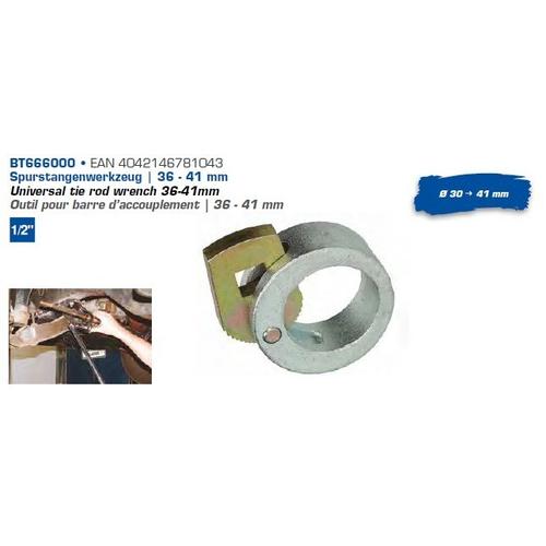 Brilliant Tools Spurstangenwerkzeug, 36 - 41 mm Spurstangen-Axialgelenkschlüsselsatz,Lösewerkzeug, Spurstange BT666000