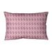 Latitude Run® Avicia Diamonds Stripe Indoor/Outdoor Lumbar Pillow Polyester/Polyfill blend in Pink | 31 H x 21.5 W x 3 D in | Wayfair