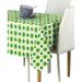 East Urban Home Rayshun 4 Leaf Clover Check Tablecloth Polyester in Gray/Green | 60 D in | Wayfair FDE665F66DF24DC6BBBE8593E6264B36