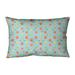 Latitude Run® Avicia Citrus Fruit Indoor/Outdoor Lumbar Pillow Polyester/Polyfill blend in Green/Blue | 14 H x 20 W x 3 D in | Wayfair