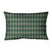 Latitude Run® Avicia Diamonds Stripe Indoor/Outdoor Lumbar Pillow Polyester/Polyfill blend in Green | 31 H x 21.5 W x 3 D in | Wayfair