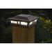 Classy Caps Oxford Solar Powered Integrated LED Aluminium Fence Post Cap Light 6 in. x 6 in. w/ Base Adapter Included Aluminium/Metal | Wayfair