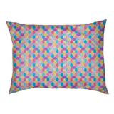 Tucker Murphy Pet™ Byrge Stained Glass Dog Pillow Polyester/Fleece in Pink/Yellow | Extra Large (52" W x 42" D x 17" H) | Wayfair