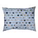 Tucker Murphy Pet™ Byrge Hand Drawn Waves Indoor/Outdoor Dog Pillow Polyester/Fleece in Blue | 9.5 H x 29.5 W x 19.5 D in | Wayfair