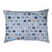 Tucker Murphy Pet™ Byrge Hand Drawn Waves Indoor/Outdoor Dog Pillow Polyester/Fleece in Blue | 17 H x 52 W x 42 D in | Wayfair