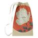 Winston Porter Steadman Vintage Japanese Flower Painting Laundry Bag Fabric in Orange/Red/Gray | Large (76.5" H x 29.5" W x 1.5" D) | Wayfair