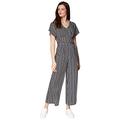 Mavi Damen Short Sleeve Overalls Jumpsuit, Schwarz (Black Stripe 900), Small (Herstellergröße: S/)