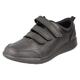 Clarks Scape Sky Youth Leather Shoes in Black Narrow Fit Size 4