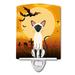 Caroline's Treasures Halloween Siamese Cat Ceramic Night Light Ceramic in Orange | 6 H x 4 W x 3 D in | Wayfair BB4454CNL