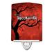 Caroline's Treasures Welcome to Spooksville Halloween Ceramic Night Light Ceramic in Red | 6 H x 4 W x 3 D in | Wayfair SB3008CNL