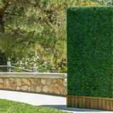 e-Joy 1.5 ft. H x 1.5 ft. W Artificial Planes Milan Hedge Polyethylene Fence Panel Artificial Hedge in Green | 20 H x 20 W x 0.65 D in | Wayfair