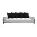 Orren Ellis Tilly Patio Sofas w/ Cushions Metal/Rust - Resistant Metal in Gray/Black/Brown | 24 H x 90 W x 36 D in | Wayfair