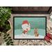 Caroline's Treasures Labrador Snowman Christmas Non-Slip Outdoor Door Mat Synthetics | 18 W x 27 D in | Wayfair CK2098MAT