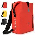 Rohtar Waterproof Bike Pannier Bag - 18L | Pannier Backpack with Adjustable Straps, Handlebar Clamps & Hidden Zips | 3-in-1 Bike Rack Bag, Backpack, Cycle Carrier | Red