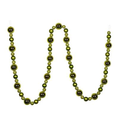 Vickerman 554708 - 9' Lime Assorted Ball Garland (N181773) Christmas Garland Ornament