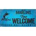 Miami Marlins 8'' x 10.5'' Fans Welcome Sign