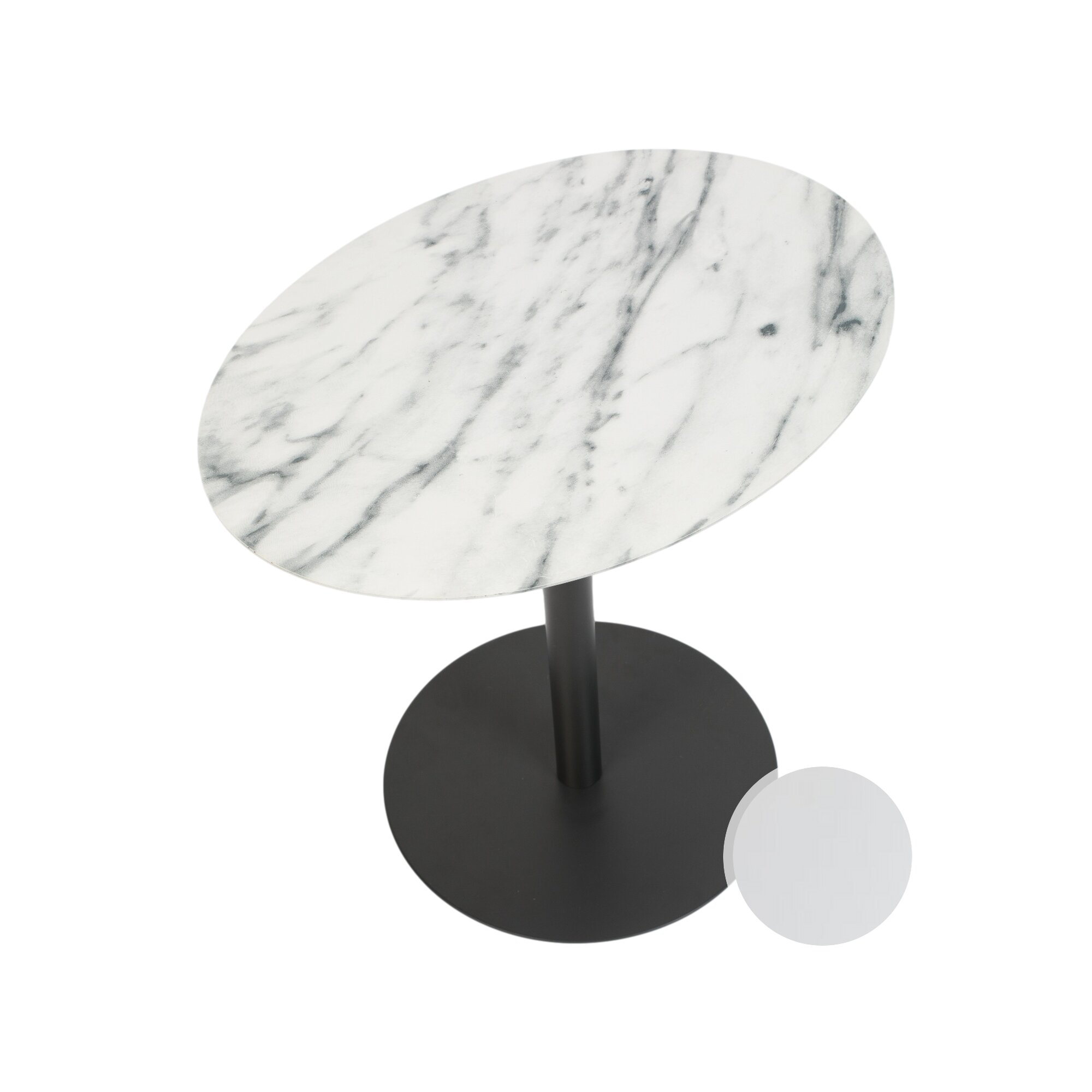 Zuiver Beistelltisch Snow oval weiss