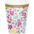 Creative Converting Floral Tea Party Paper Disposable Every Day Cup in Green/Pink/Yellow | Wayfair DTC340123CUP