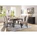 Laurel Foundry Modern Farmhouse® Heins 6 - Person Dining Set Wood/Upholstered Chairs in Brown/White, Size 30.0 H in | Wayfair