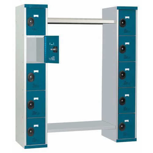 Vest Penderie 10 Cases Gris Clair Port Es Bleues - Acial