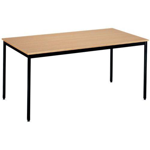 Table De Reunion 160x80 Plateau Hetre/p Ieds Noirs - Manutan Expert