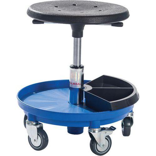 Tabouret Sigma 400p Plateau - 50-37 Cm - Rouge - Global Professional Seating