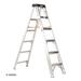 Bauer Corporation 8' 5 - Step Aluminum Lightweight Folding Step Ladder Aluminum in Gray | 29 W x 66 D in | Wayfair 20108