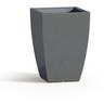 Vaso quadrato in resina mod. Parodia 33x33 cm h 50 grigio