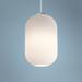 AFX Callie 9" Wide Frosted White Ribbed Modern Glass Mini Pendant