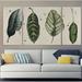 Wexford Home A Premium 'Palm Line-up II' Painting Multi-Piece Image on Canvas Metal | 40 H x 80 W x 1.5 D in | Wayfair 153352GG-40403P