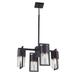 Ivy Bronx Spiker 4 - Light 12" H Outdoor Hanging Lantern Glass/Metal | 12 H x 26 W x 26 D in | Wayfair 01D893BDE4354486997A95C2A61C3BE4