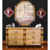 Bayou Breeze Popel 6 Drawer Double Dresser Wicker/Rattan in Brown | 30 H x 61 W x 19 D in | Wayfair F0B0C518430040D2AD5E65CDCEE21196