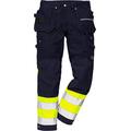 Fristads Kansas 114026 High Vis Work Trousers Hi-Vis Yellow/Navy C58(42" W/33 L)