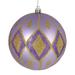 Vickerman 529713 - 6" Lavender Matte Glitter Diamond Ball Christmas Tree Ornament (3 pack) (N188286D)
