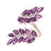 Lavender Leaves,'5-Carat Amethyst Wrap Ring Crafted in India'