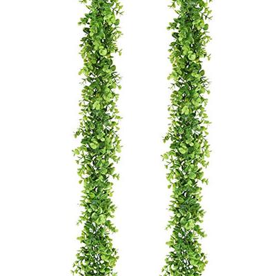 DearHouse Faux Eucalyptus Garland Plant, 2 Pack Artificial Vines Hanging  Eucalyptus Leaves Greenery Garland for Wedding Backdrop Arch Wall Decor, 6  Feet/pcs UV Protected Indoor Outdoor