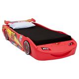 Disney Pixar Cars Twin Car Bed by Delta Children kids Plastic in Red | 22.5 H x 47.5 W x 94 D in | Wayfair BB86655CR
