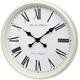 Fox and Simpson Grand Central Station Extra Large 50cm / 20-Inch Wall Clock in Cream (White)