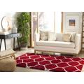 Hudson Shag Collection 6' X 9' Rug in Red And Ivory - Safavieh SGH280R-6