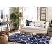 "Hudson Shag Collection 5'-1"" X 7'-6"" Rug in Navy And Ivory - Safavieh SGH280C-5"
