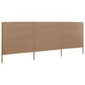 vidaXL 3-panel Wind Screen Fabric 400x120 cm Taupe